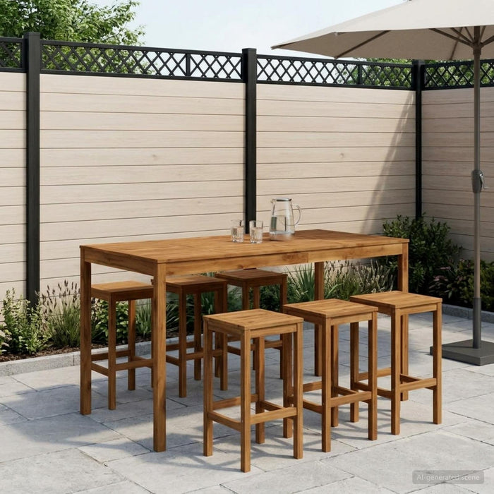 Masă de Bar în Grădină natural 196 x 100 x 105 cm WALTI