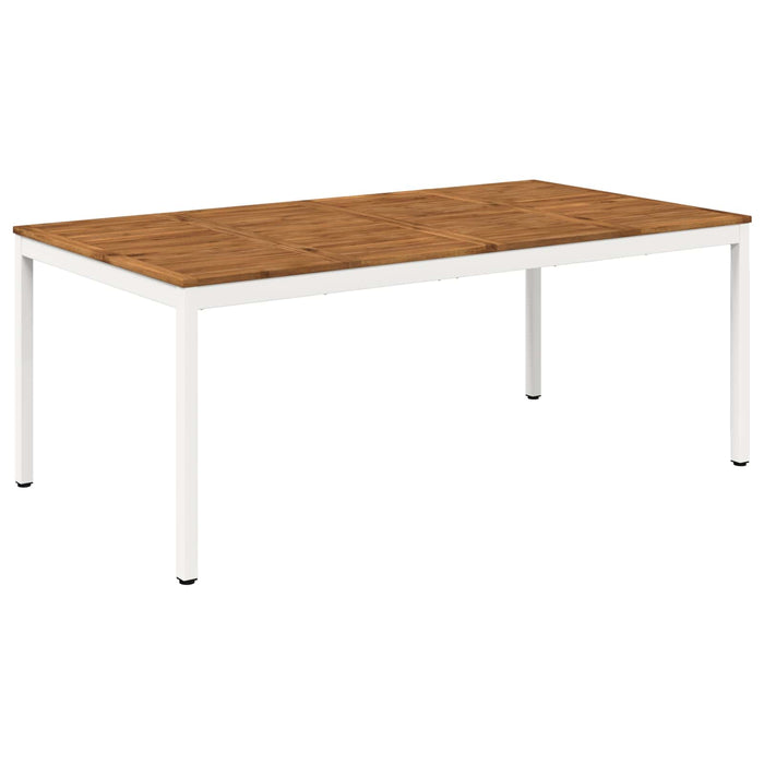 Masă de cină pentru grădină Natural și Alb 196 x 100,5 x 75 cm WALTI