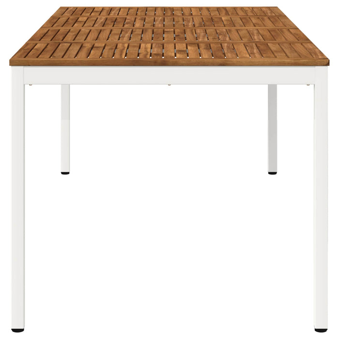 Masă de cină pentru grădină Natural și Alb 196 x 100,5 x 75 cm WALTI