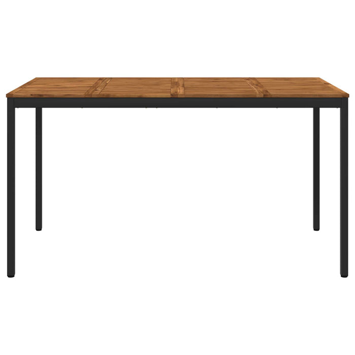 Masă de Bar în Grădină Natural și Negru 196 x 100,5 x 105 cm WALTI