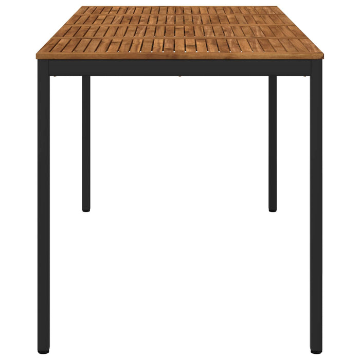 Masă de Bar în Grădină Natural și Negru 196 x 100,5 x 105 cm WALTI