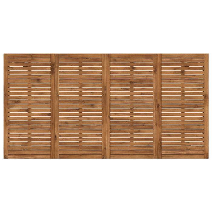 Masă de Bar în Grădină Natural și Negru 196 x 100,5 x 105 cm WALTI