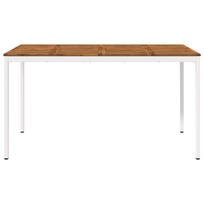 Masă de Bar în Grădină Natural și Alb 196 x 100,5 x 105 cm WALTI