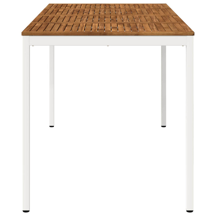 Masă de Bar în Grădină Natural și Alb 196 x 100,5 x 105 cm WALTI