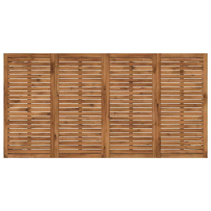 Masă de Bar în Grădină Natural și Alb 196 x 100,5 x 105 cm WALTI
