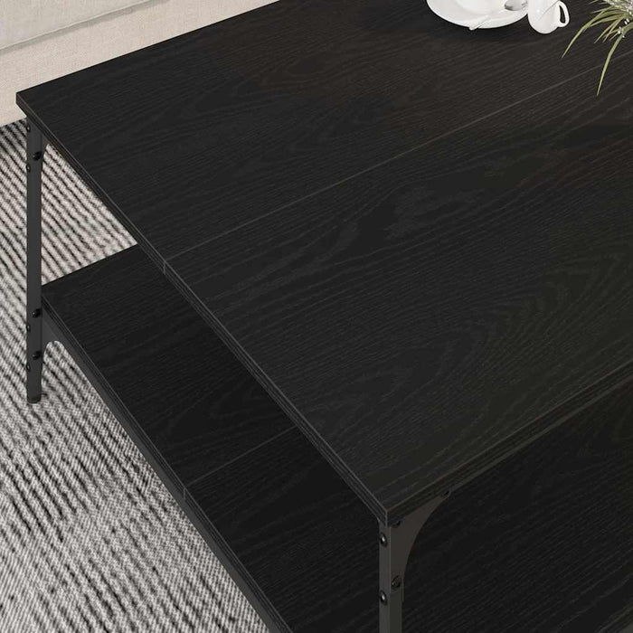 Masă de cafea Stejar negru 80 x 80 x 40 cm Lemn compozit - WALTI WALTI