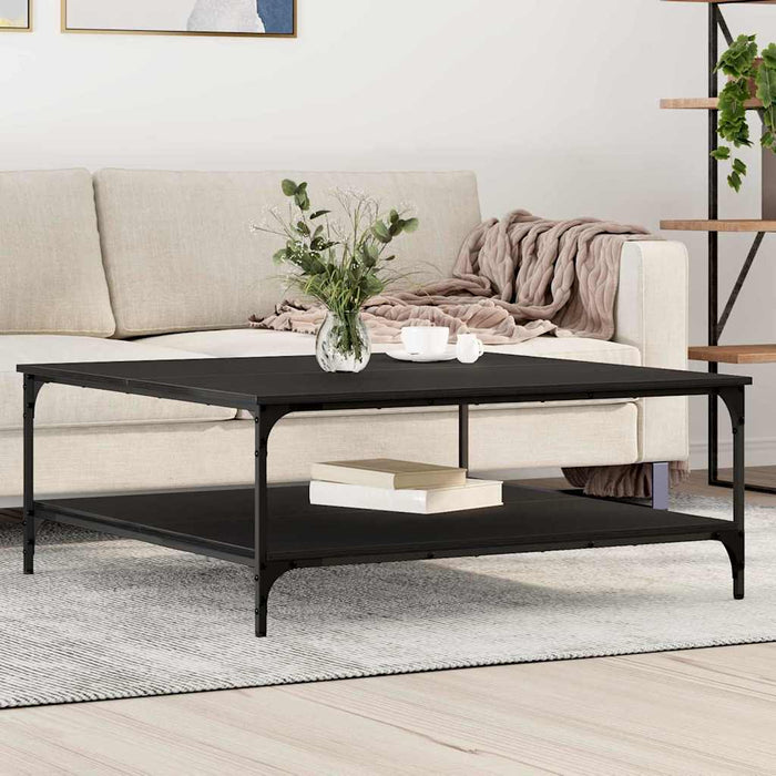 Masă de cafea Stejar negru 100 x 100 x 40 cm Lemn compozit - WALTI WALTI