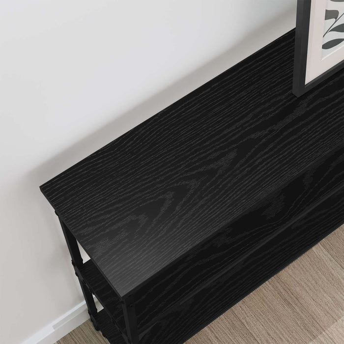 Masă de consolă Stejar negru 100 x 22,5 x 75 cm Lemn compozit - WALTI WALTI