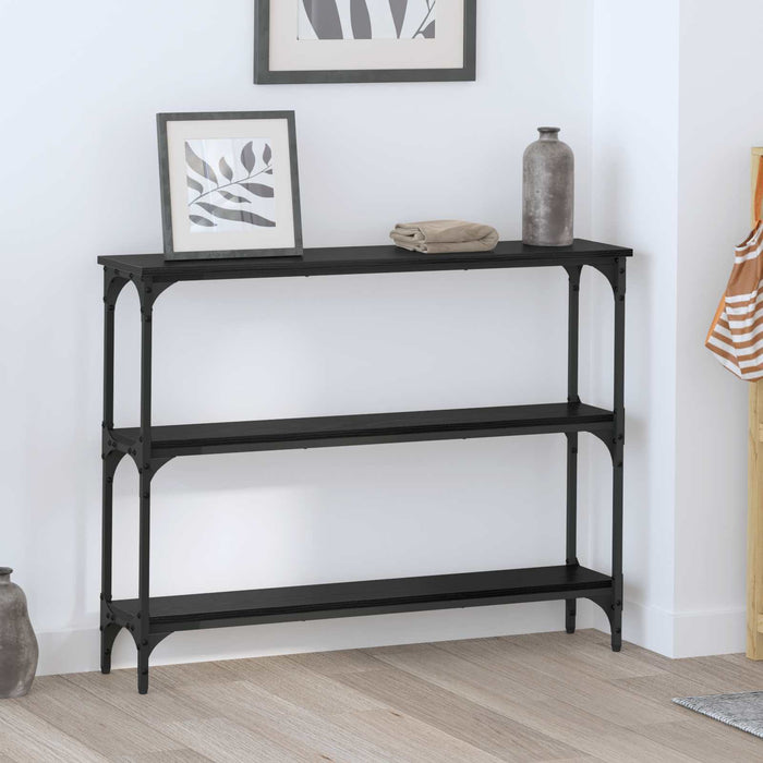 Masă de consolă Stejar negru 100 x 22,5 x 75 cm Lemn compozit - WALTI WALTI