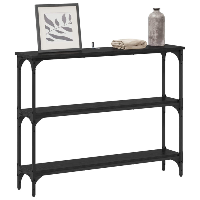 Masă de consolă Stejar negru 100 x 22,5 x 75 cm Lemn compozit - WALTI WALTI