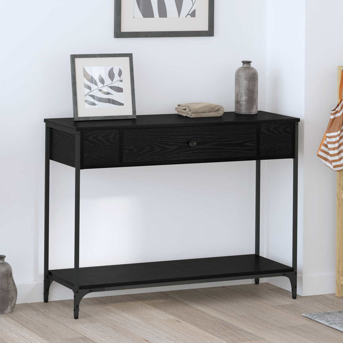 Masă de consolă Stejar negru 100 x 34.5 x 75 cm Lemn compozit - WALTI WALTI