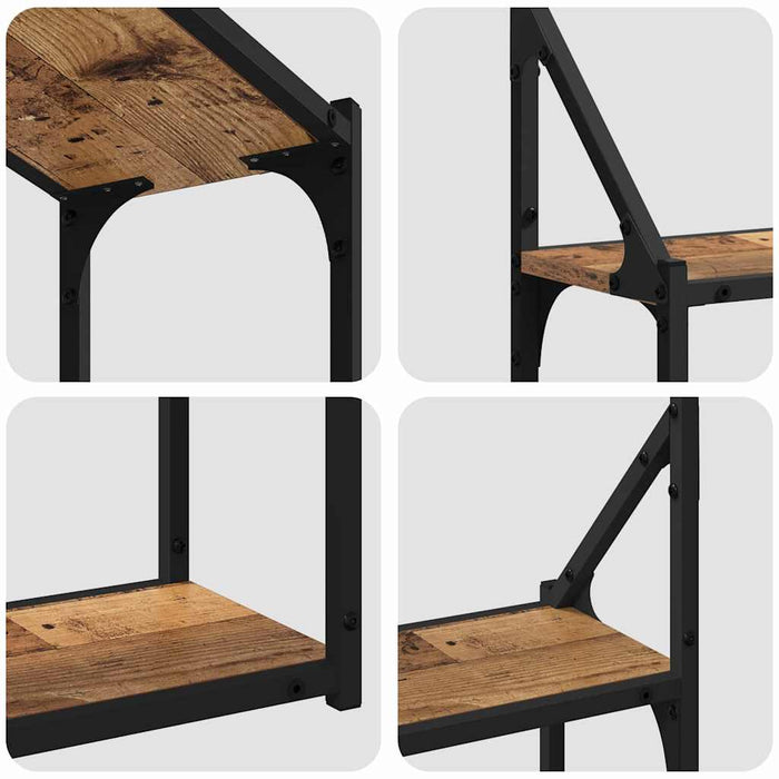Raft de perete cu raft Lemn vechi 60 x 21 x 51 cm Lemn compozit - WALTI WALTI