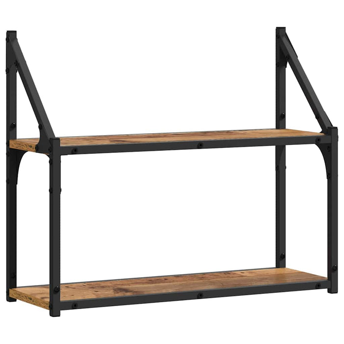 Raft de perete cu raft Lemn vechi 60 x 21 x 51 cm Lemn compozit - WALTI WALTI