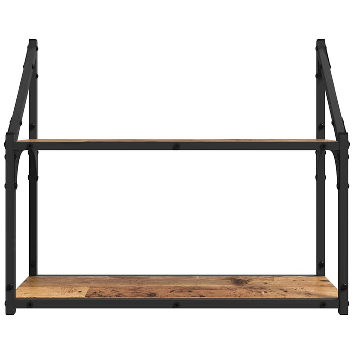 Raft de perete cu raft Lemn vechi 60 x 21 x 51 cm Lemn compozit - WALTI WALTI