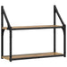 Raft de perete stejar artizanal 60 x 21 x 51 cm Lemn compozit - WALTI WALTI