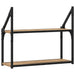 Raft de perete stejar artizanal 60 x 21 x 51 cm Lemn compozit - WALTI WALTI