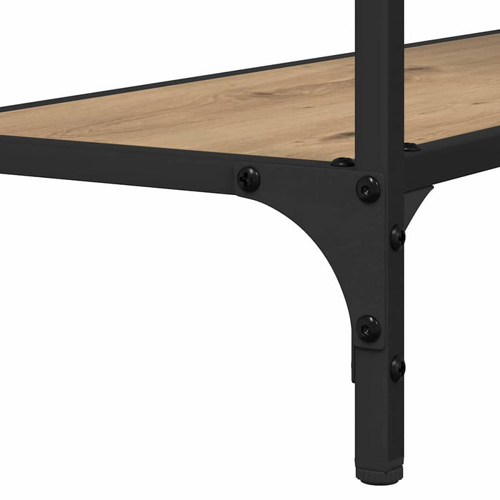 Masă de consolă cu raft stejar artizanal 75 x 30.5 x 75 cm - WALTI WALTI
