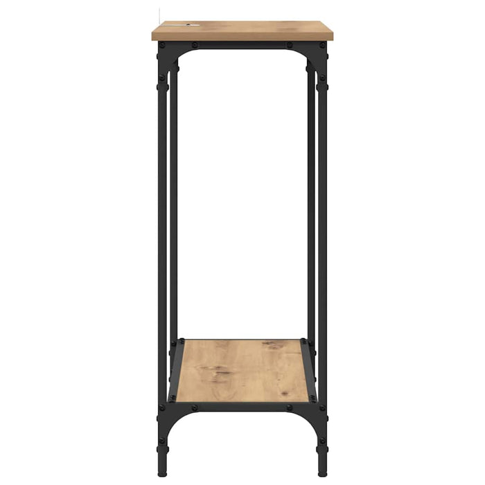 Masă de consolă cu raft stejar artizanal 75 x 30.5 x 75 cm - WALTI WALTI