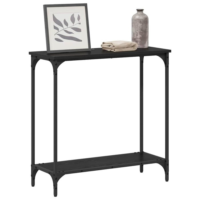 Masă de consolă Stejar negru 75 x 30.5 x 75 cm Lemn compozit - WALTI WALTI