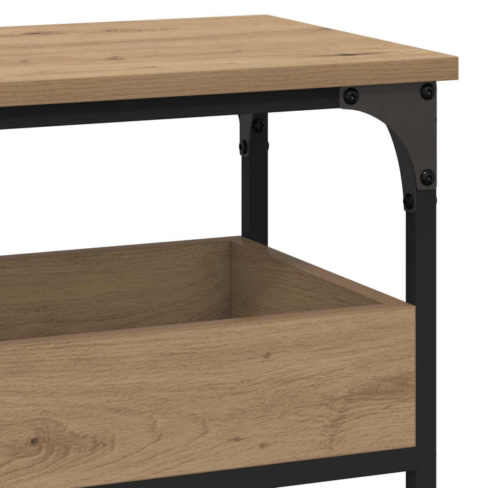 Masă de consolă stejar artizanal 100 x 29 x 75 cm Lemn compozit - WALTI WALTI