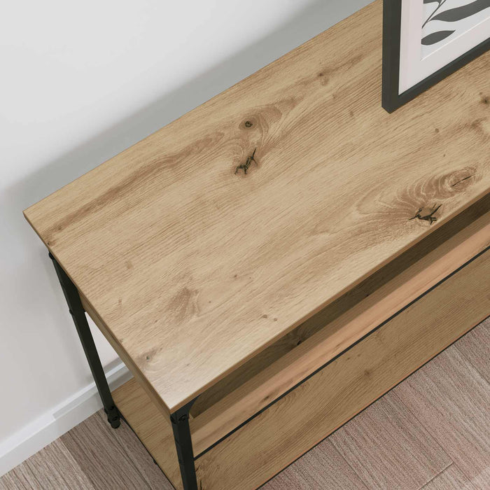 Masă de consolă stejar artizanal 100 x 29 x 75 cm Lemn compozit - WALTI WALTI