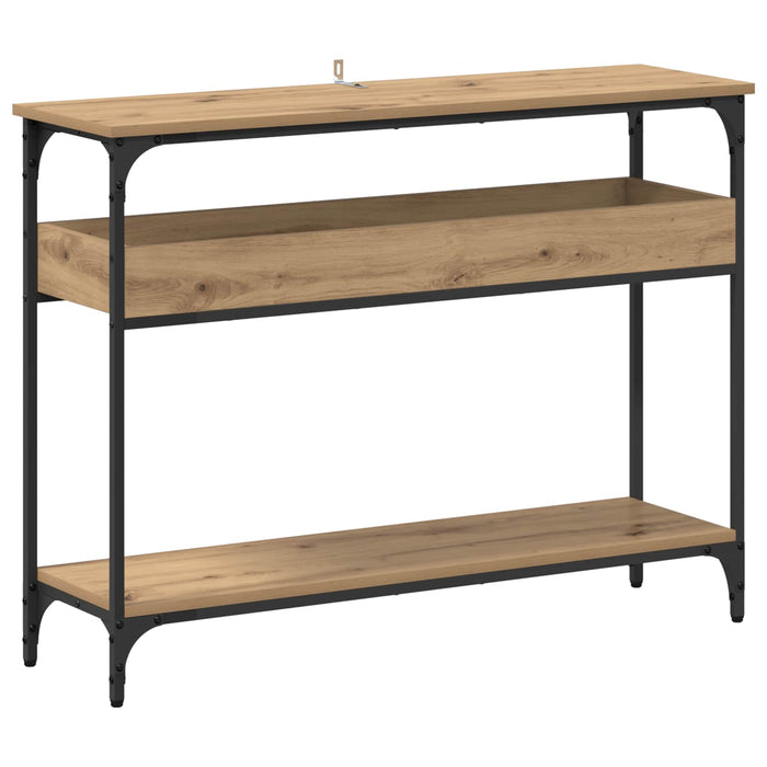 Masă de consolă stejar artizanal 100 x 29 x 75 cm Lemn compozit - WALTI WALTI