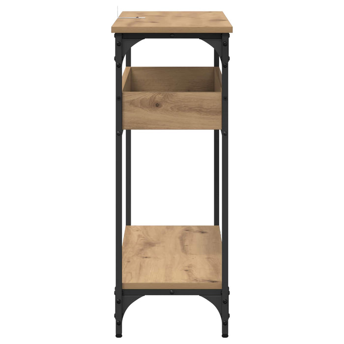 Masă de consolă stejar artizanal 100 x 29 x 75 cm Lemn compozit - WALTI WALTI