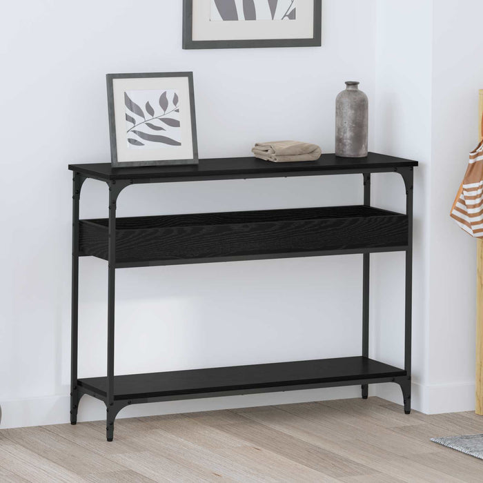 Masă de consolă Stejar negru 100 x 29 x 75 cm Lemn compozit - WALTI WALTI