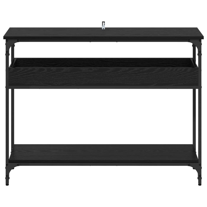 Masă de consolă Stejar negru 100 x 29 x 75 cm Lemn compozit - WALTI WALTI