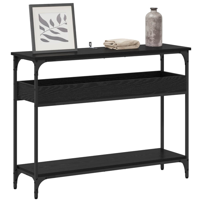 Masă de consolă Stejar negru 100 x 29 x 75 cm Lemn compozit - WALTI WALTI