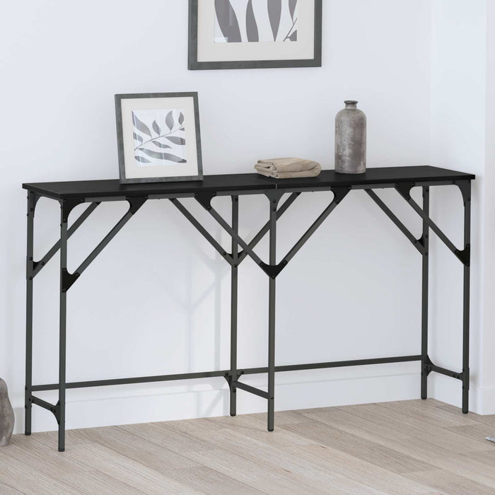 Masă de consolă Stejar Negru 140 x 29 x 75 cm Lemn compozit - WALTI WALTI