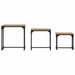 Masă de Cafea cu Tăvi Lăsate 3 pcs stejar artizanal - WALTI WALTI