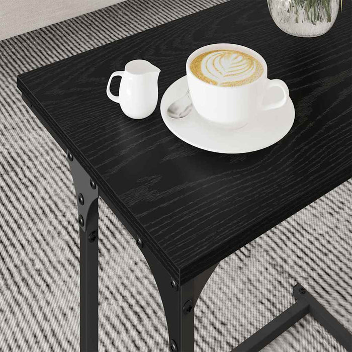 Masă de Cafea cu Tăvi Lăsate 3 pcs Stejar negru - WALTI WALTI