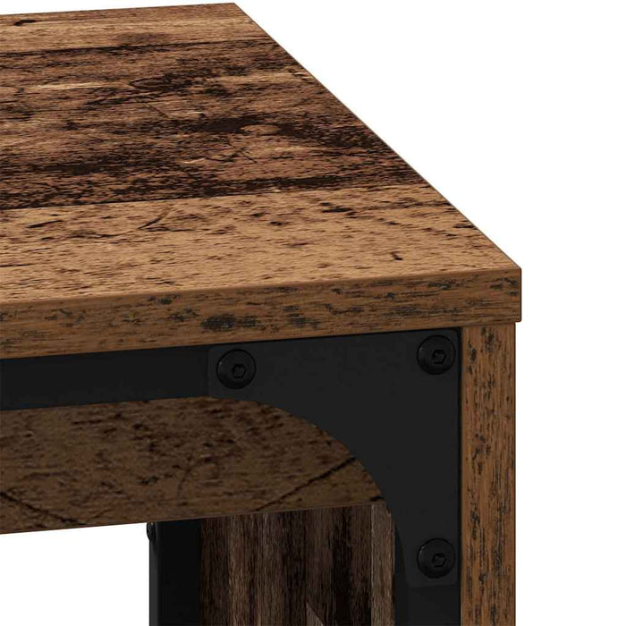 Masă de Cafea cu Tăvi Lăsate 3 pcs Lemn vechi 60 x 35 x 56 cm - WALTI WALTI