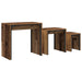 Masă de Cafea cu Tăvi Lăsate 3 pcs Lemn vechi 60 x 35 x 56 cm - WALTI WALTI