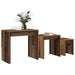 Masă de Cafea cu Tăvi Lăsate 3 pcs Lemn vechi 60 x 35 x 56 cm - WALTI WALTI