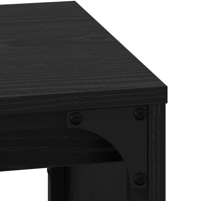 Masă de Cafea cu Tăvi Lăsate 3 pcs Stejar negru 60 x 35 x 56 cm - WALTI WALTI