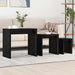 Masă de Cafea cu Tăvi Lăsate 3 pcs Stejar negru 60 x 35 x 56 cm - WALTI WALTI