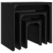 Masă de Cafea cu Tăvi Lăsate 3 pcs Stejar negru 60 x 35 x 56 cm - WALTI WALTI