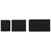Masă de Cafea cu Tăvi Lăsate 3 pcs Stejar negru 60 x 35 x 56 cm - WALTI WALTI