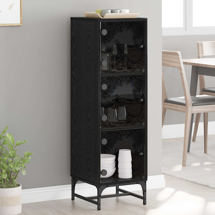 Bufet Stejar Negru 35 x 37 x 117 cm - WALTI WALTI