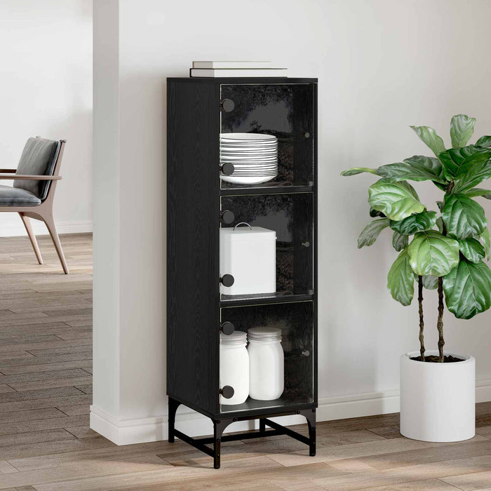 Bufet Stejar Negru 35 x 37 x 117 cm - WALTI WALTI