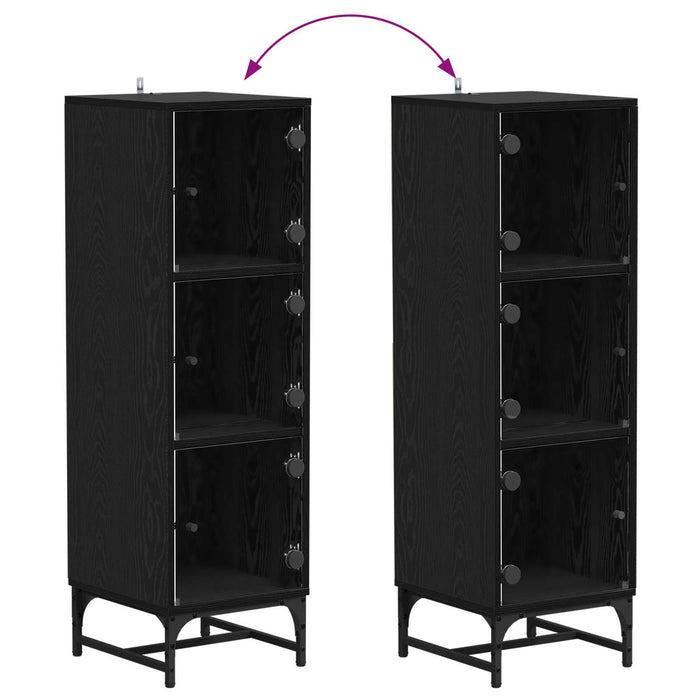 Bufet Stejar Negru 35 x 37 x 117 cm - WALTI WALTI