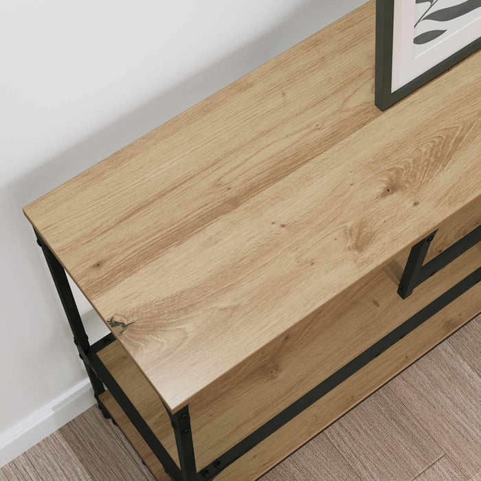 Masă de consolă Stejar Artizanal 100 x 30 x 75 cm Lemn compozit - WALTI WALTI
