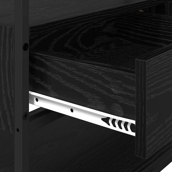 Dulap cu sertar Stejar negru 89 x 39 x 184.5 cm Lemn compozit - WALTI WALTI