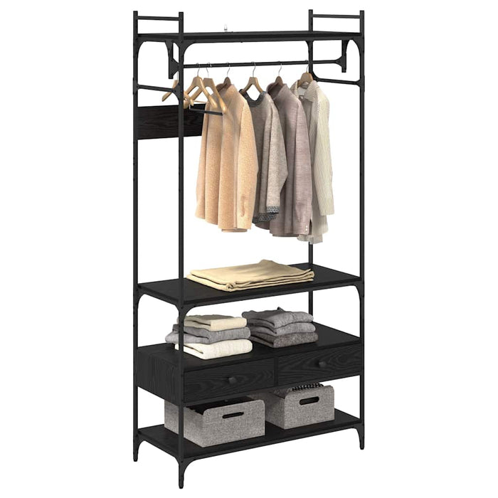 Dulap cu sertar Stejar negru 89 x 39 x 184.5 cm Lemn compozit - WALTI WALTI