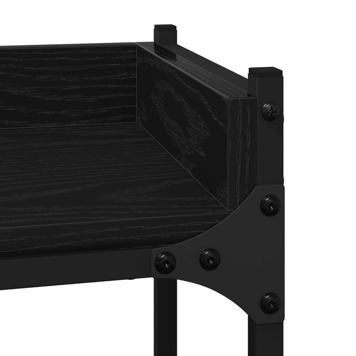 Raft pentru mașină de spălat cu raft Negru 0ak 67 x 25 x 163 cm WALTI