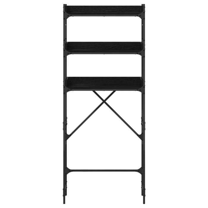 Raft pentru mașină de spălat cu raft Negru 0ak 67 x 25 x 163 cm WALTI