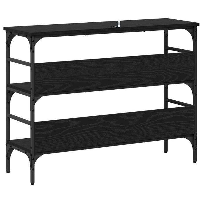 Masă de consolă Stejar negru 100 x 32 x 75 cm Lemn compozit - WALTI WALTI
