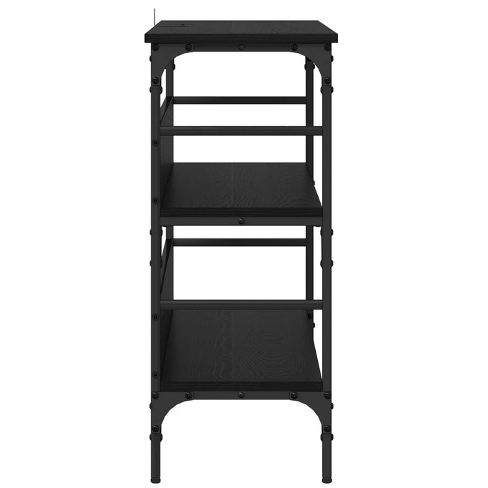 Masă de consolă Stejar negru 100 x 32 x 75 cm Lemn compozit - WALTI WALTI